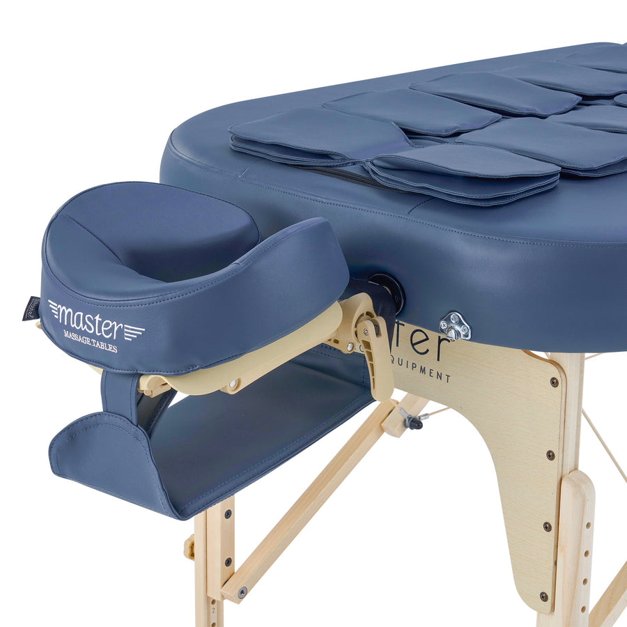 Master Massage 76cm Concord Airwave Full Body Stretching Portable Massage Table with Reiki Panel and Airbags. 3D Lumbar Traction - Neck, Back, Waist, Hip Relaxation & Pain Relief for Professional& Home Use Chiropractic Table (Royal Blue)